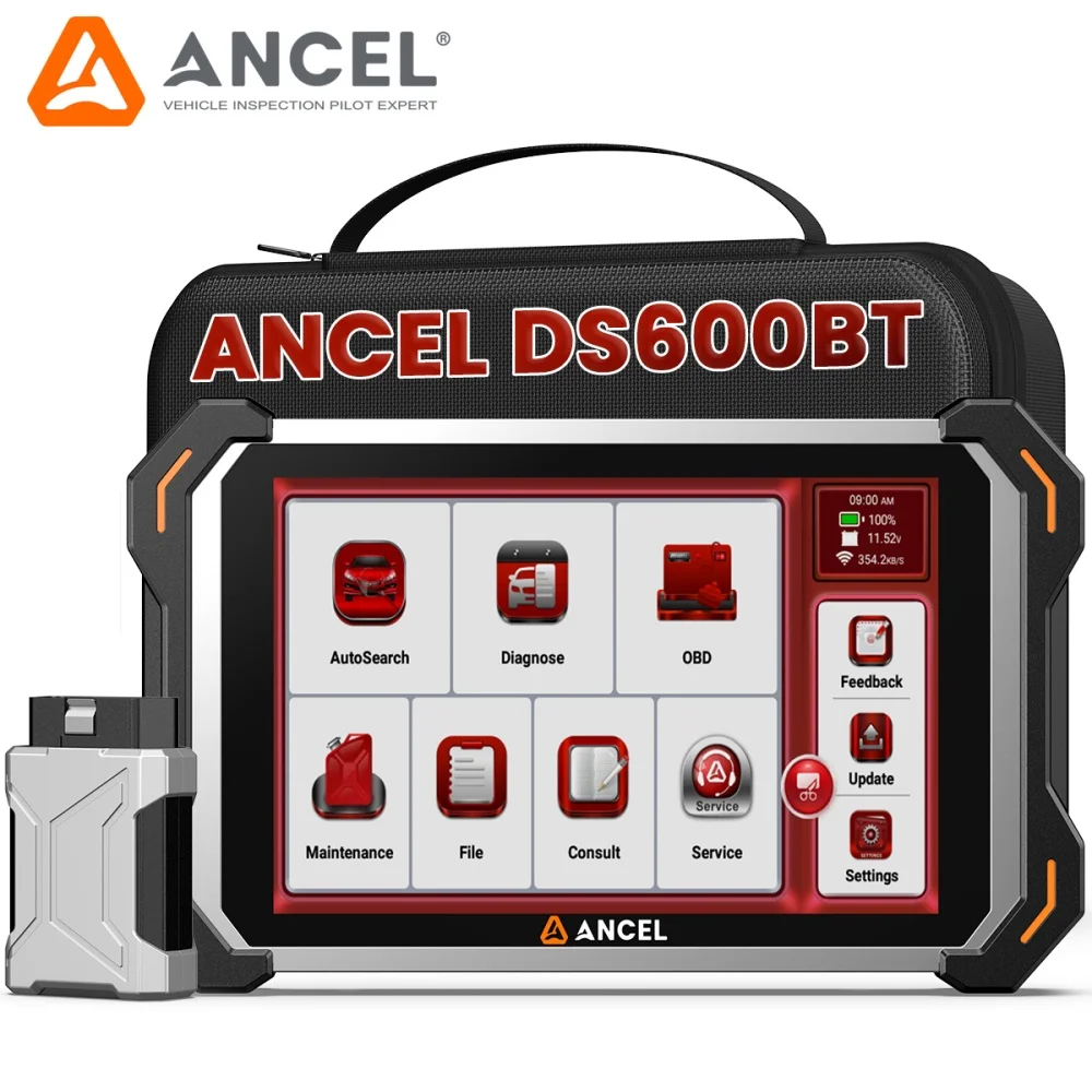 

ANCEL DS600BT OBD2 Автомобильный диагностический сканер для всех систем, кодирование ЭБУ, двунаправленное управление, 34+ функции сброса, инструмент для диагностики автомобилей OBD 2