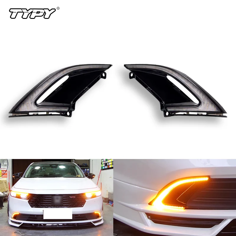 

Автомобильные аксессуары, светодиодные дневные ходовые огни, передний бампер, противотуманные фары с динамическим указателем поворота в сборе для Honda Accord 2023 2024