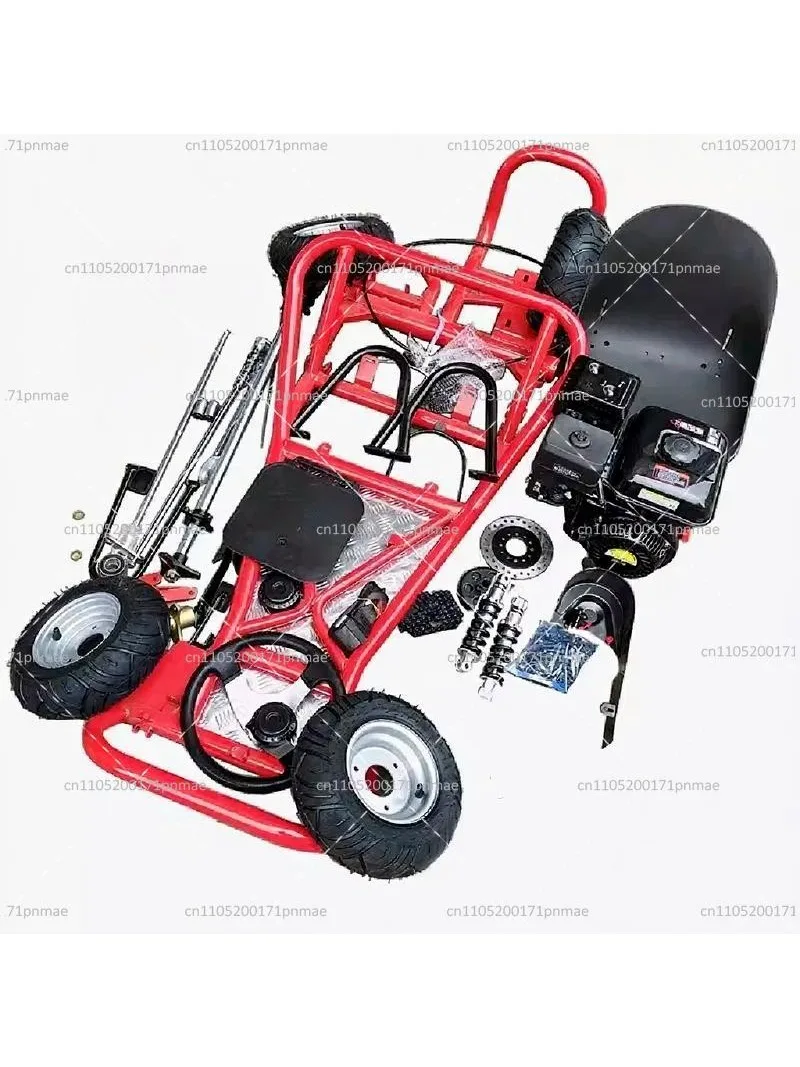 168cc Modified Four Wheel Drift Go Kart Complete Frame Set with Road Tire Assembly