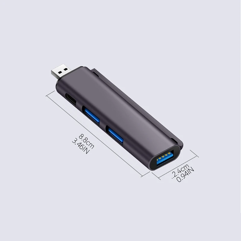USB C Hub/USB Hub Multiports Expander 4Ports USB Splitter für die Datenübertragung
