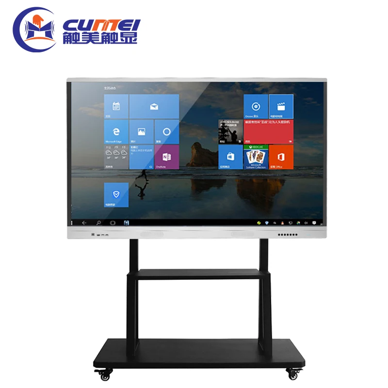 OEM/ODM 20-Point Touch Screen Conference All-in-One Machine 4K Android Windows Dual System Smart Whiteboard Display For Business