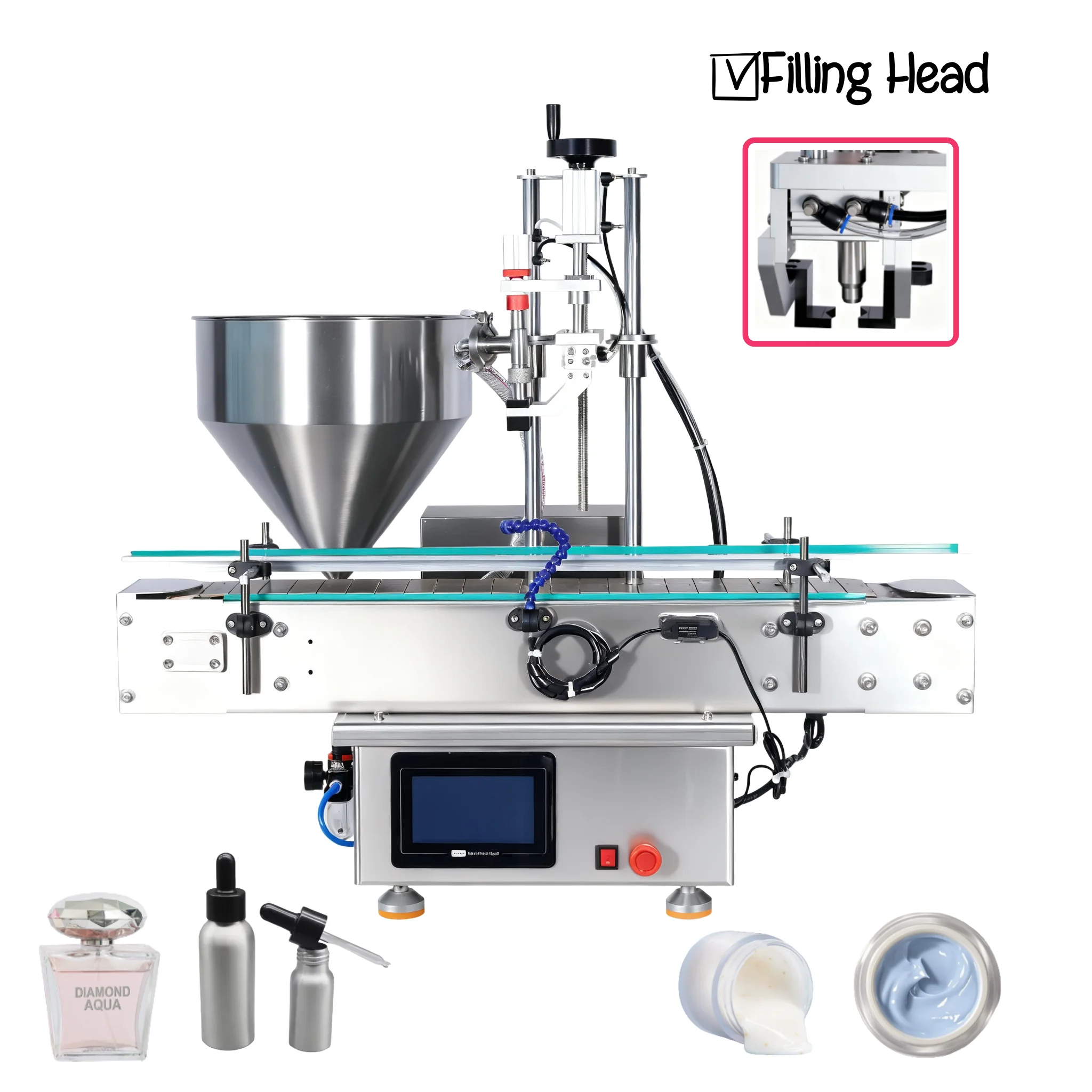Auto Filling And Sealing Machine Honey Spray Bottle Can Jar Filling Capping And Labeling Machine Production Line Customized