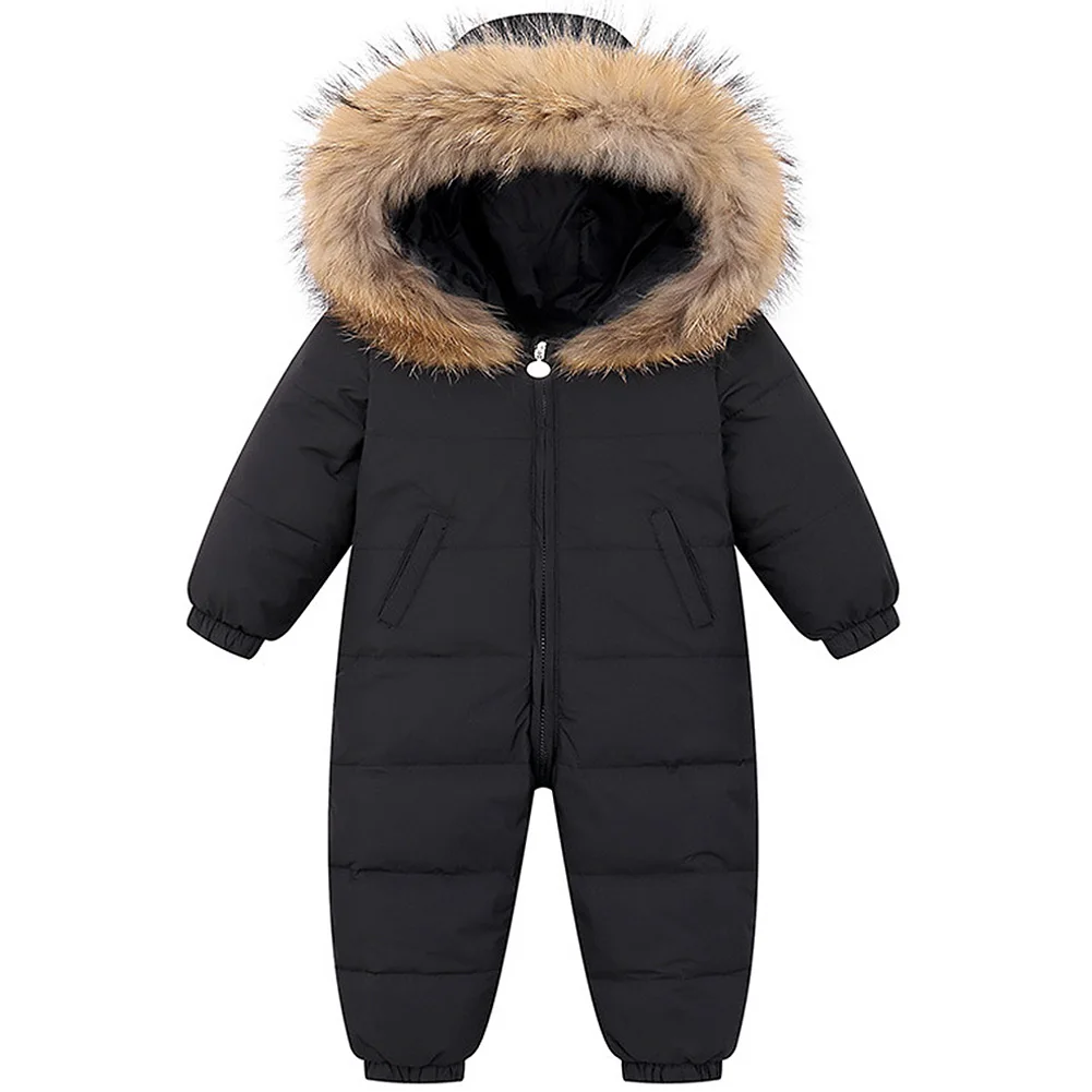 

Children's Romper Infant Cute Down Snowsuit Baby Boys Girls Jumpsuit Thick Playsuit Snow One-Piece Outfit Hooded Winter Overalls