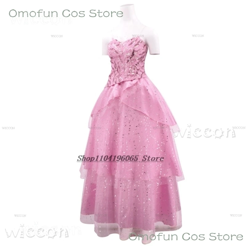 Wicked Glinda Cosplay Witches Costumes Clothes 2024 Movie Party Role-playing Princesses Pink Suit Dress Ball Gown Robe Hat