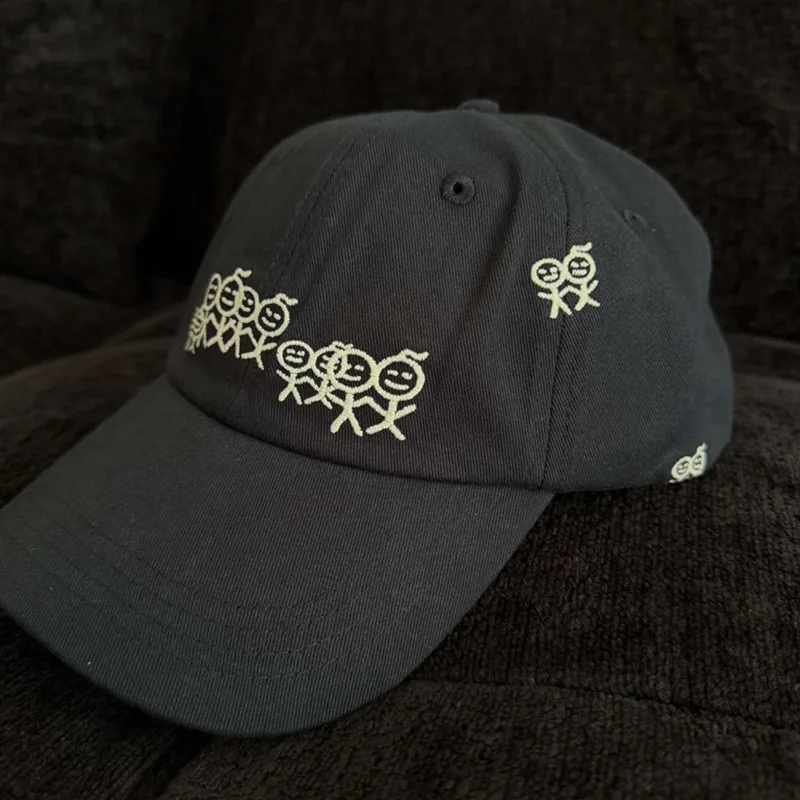 Urban unisex Stick Figure Embroidery Baseball Cap Adjustable Strap Dad Hat Casual Outdoor Streetwear Sun Hat for Men Women