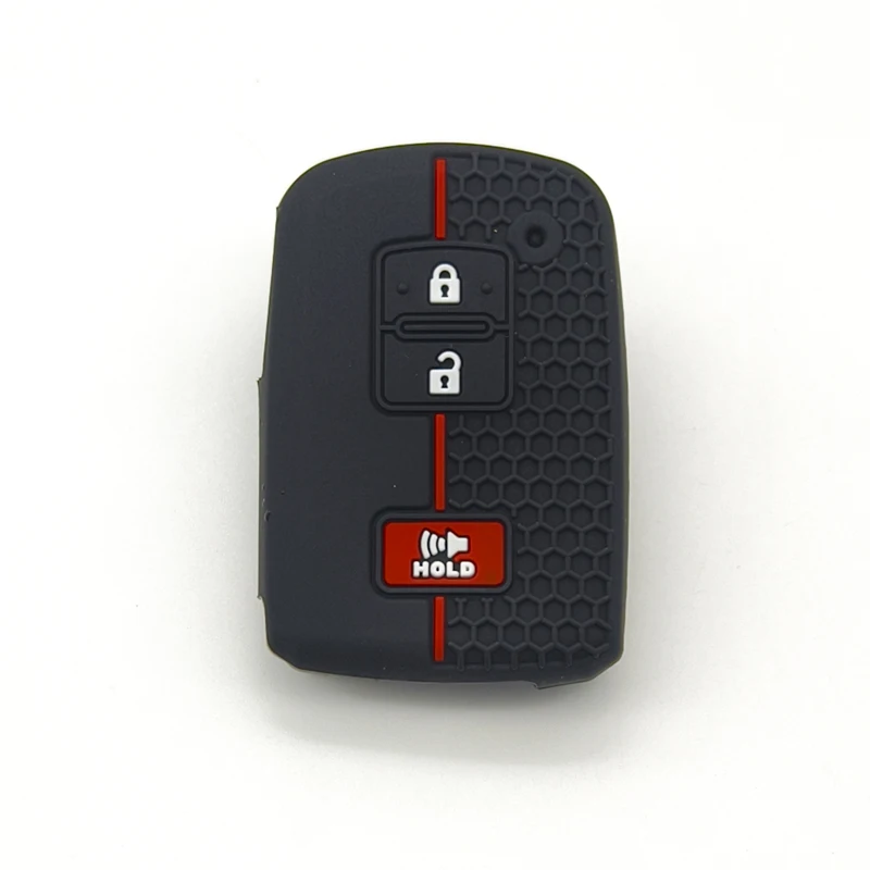 Xinyuexin Silicone Key Cover Case for Toyota Tacoma Camry RAV4 3 Button Remote Smart Key Fob Protection 2 Pcs/lot