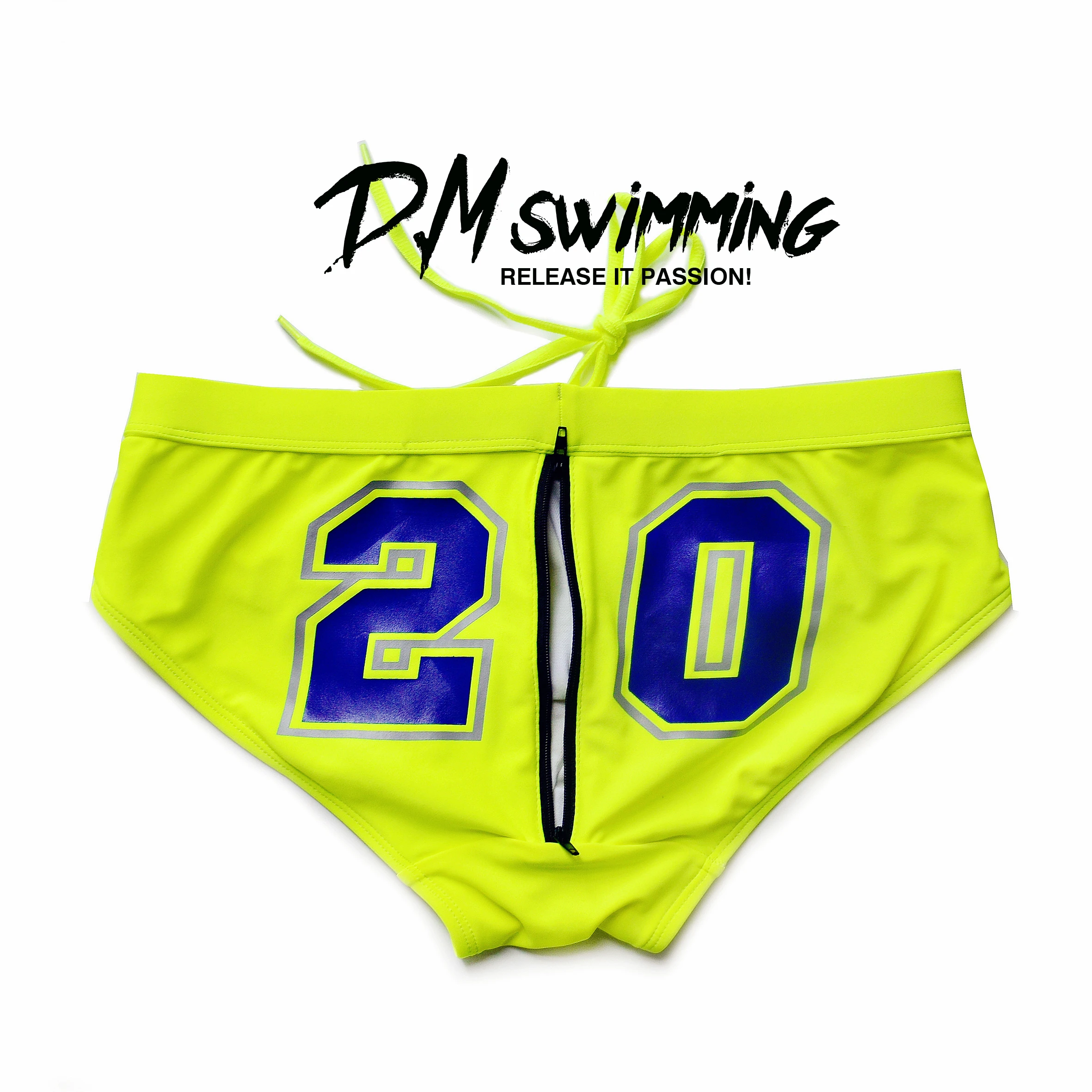 Gay Couple Underwear Fashion Mens swimming briefs low waist Sexy zipper triangle swimming trunks letters party hot spring trunk