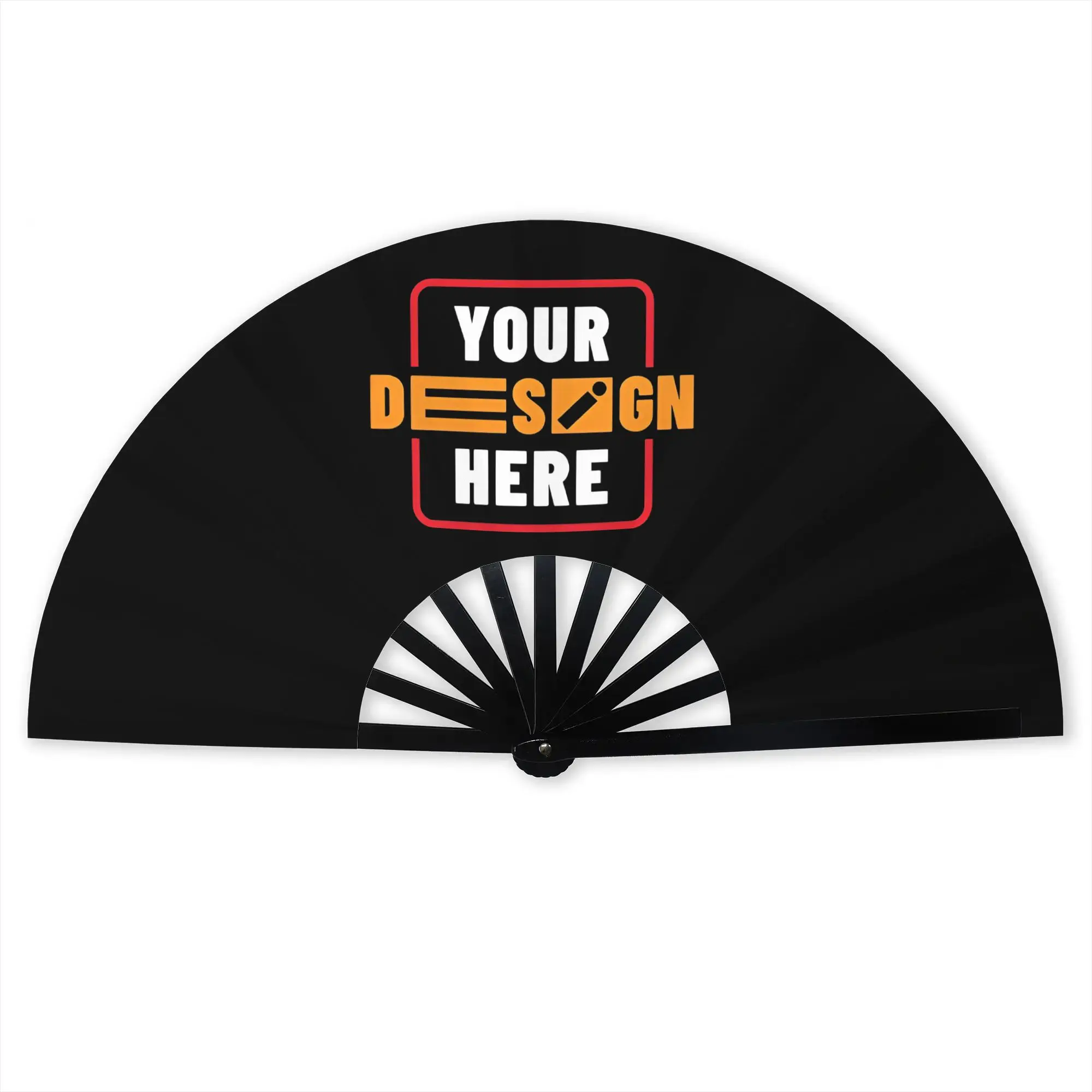 Customized Custom Your Design Portable Pocket Fan Camping  Polyester Folding Fan Chinese Dance Handheld Cooling Fans