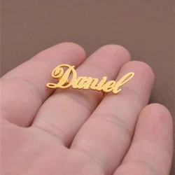 Name Pin Custom Brooches For Women Men Personalized Wedding Jewelry Stainless Steel Ladies Brooch Party Gift