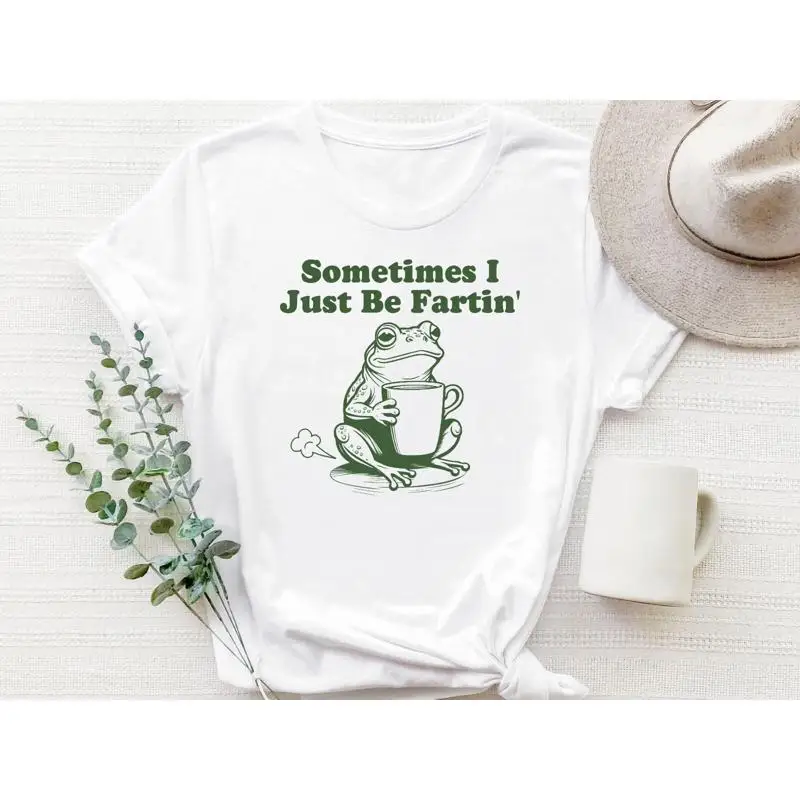 

Футболка «Иногда я просто будь перденем» с забавной лягушкой, пот в сборе