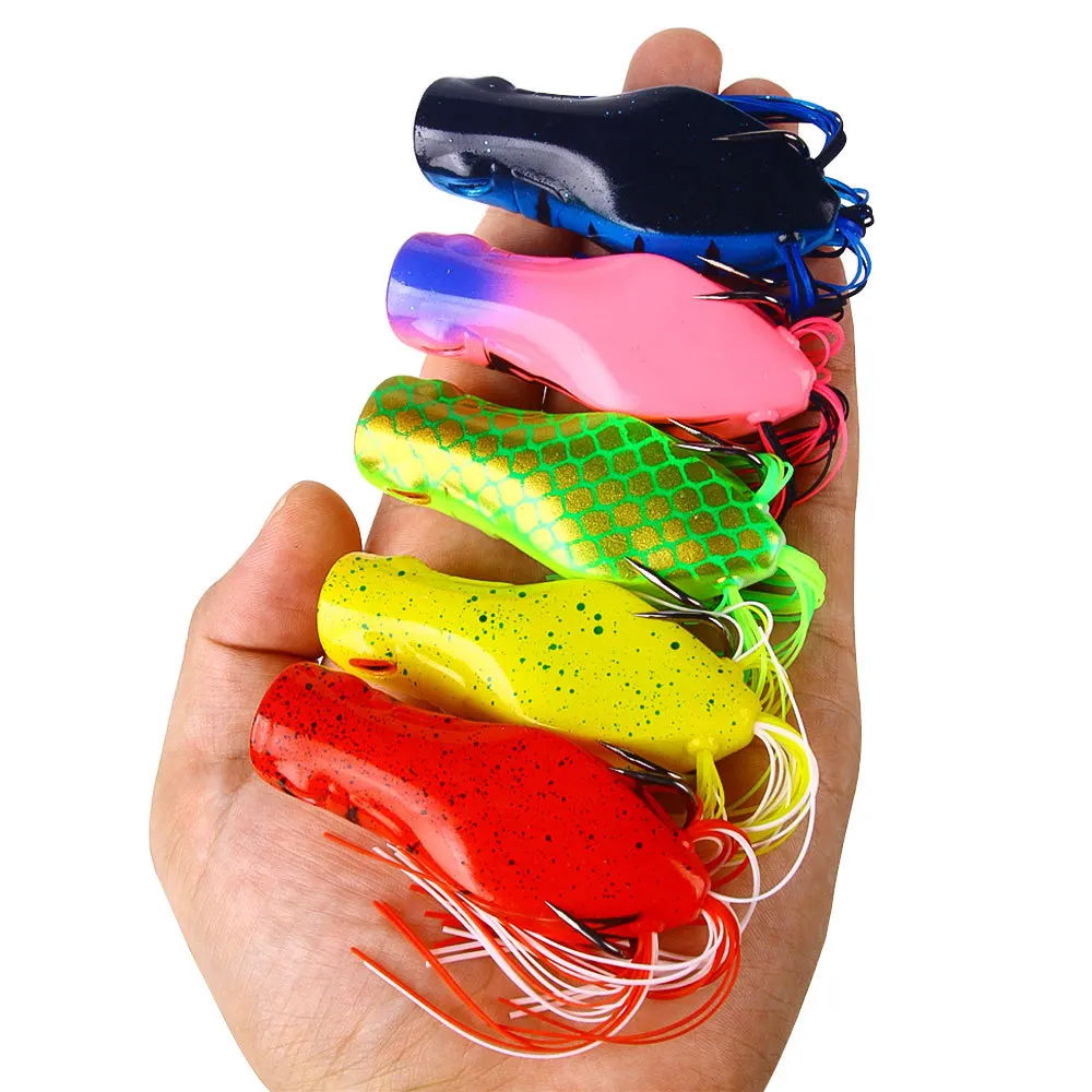 

Wholesale 7CM 14G 10 Colors Soft Frog Lure Plastic Artificial Bait Frog Soft Baits Top Water Fishing Lure Trout Bass Lures