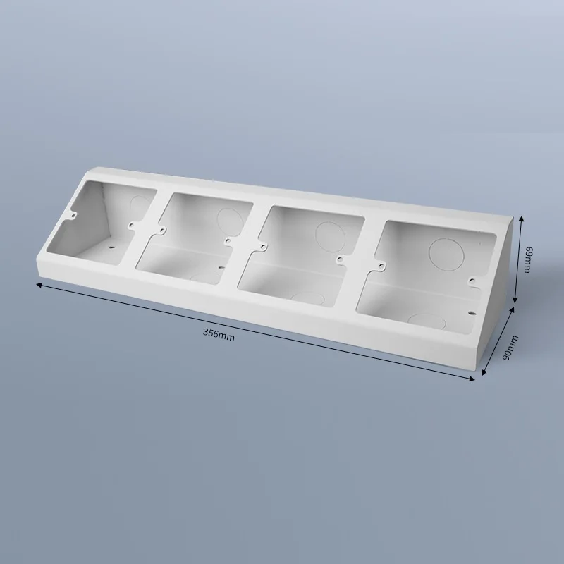 Laboratoriumcontactdoos bodemdoos testbankcabine 86 open gemonteerde roestvrijstalen hoekdriehoekige schuine eilandcontactdoos