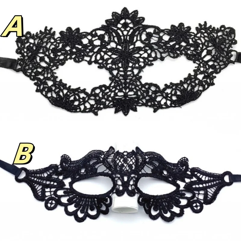 Women Masquerade Black Lace Eye Mask Sexy Princess Makeup Party Dance Cosplay Prom Half-Face Mask Queen Nightclub Costume Props