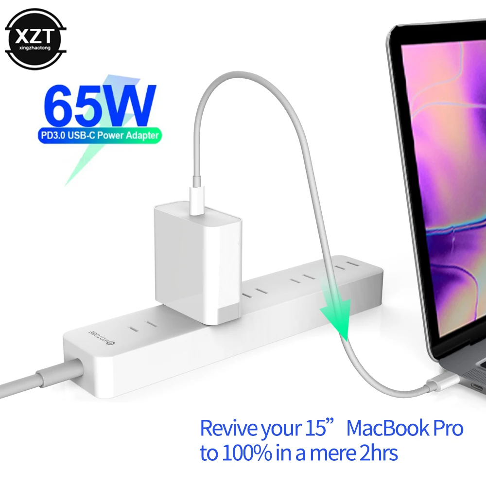 

PD 65W Charger USB type C Charger 20V3.25A for Apple MacBook Air iPad Pro Samsung S9 iPhone XS Charger for Nintendo Switch