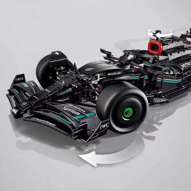 F1 W14 1:8 1642 قطعة اللبنات التقنية تجميع السيارات نموذج ألعاب السيارة الطوب لهدايا الصبي