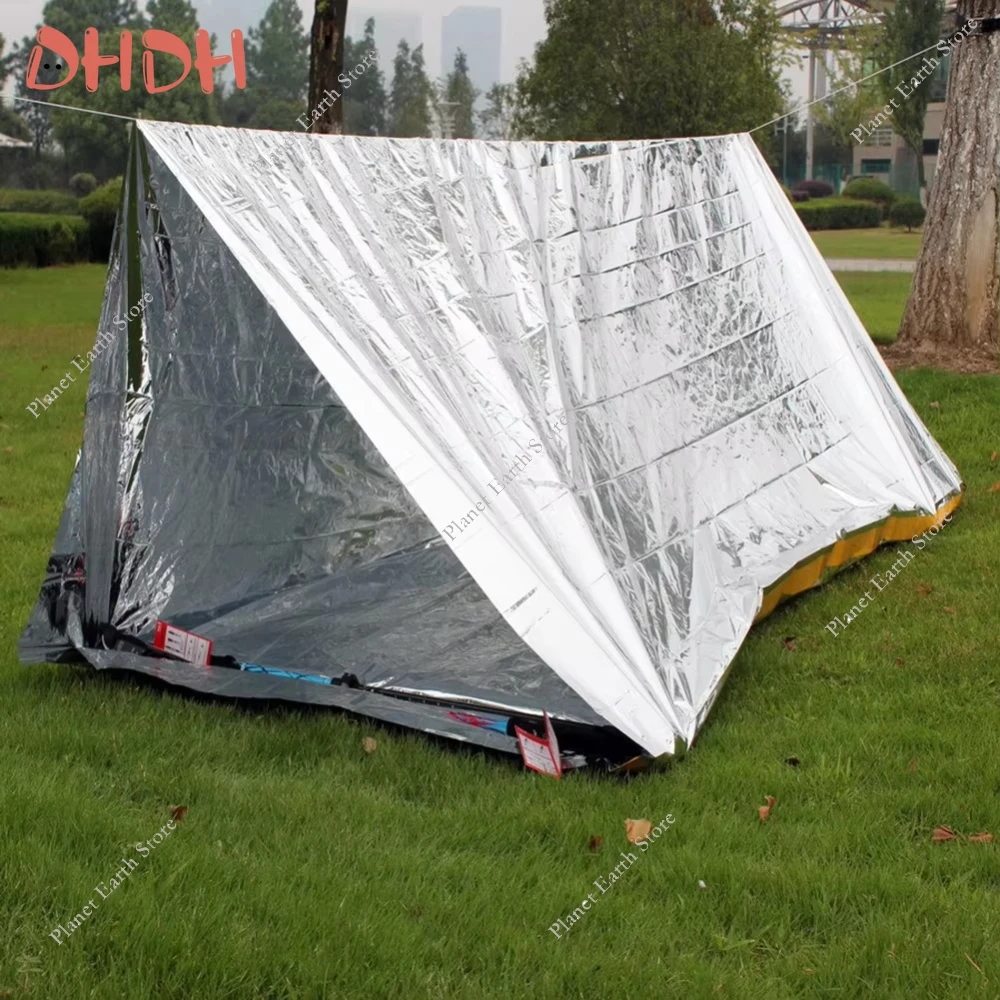 بطانية حرارية للطوارئ 5/10/20 قطعة مقاومة للماء احباط الحرارة عاكسة بقاء بطانية للتخييم في الهواء الطلق التنزه الإسعافات الأولية108