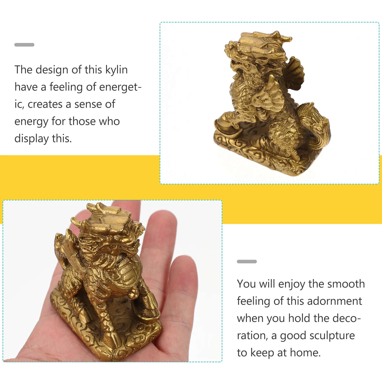 

Copper Unicorn Ornament Office Adornment Decor Crafts Decoration Room Home Decorative Accessories Statues Asian for Living