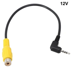RCA To 2.5mm AV Converter Cable Car Rear View Reverse Parking Camera Car Navigation Video Cable GPS Camera Conversion Cable