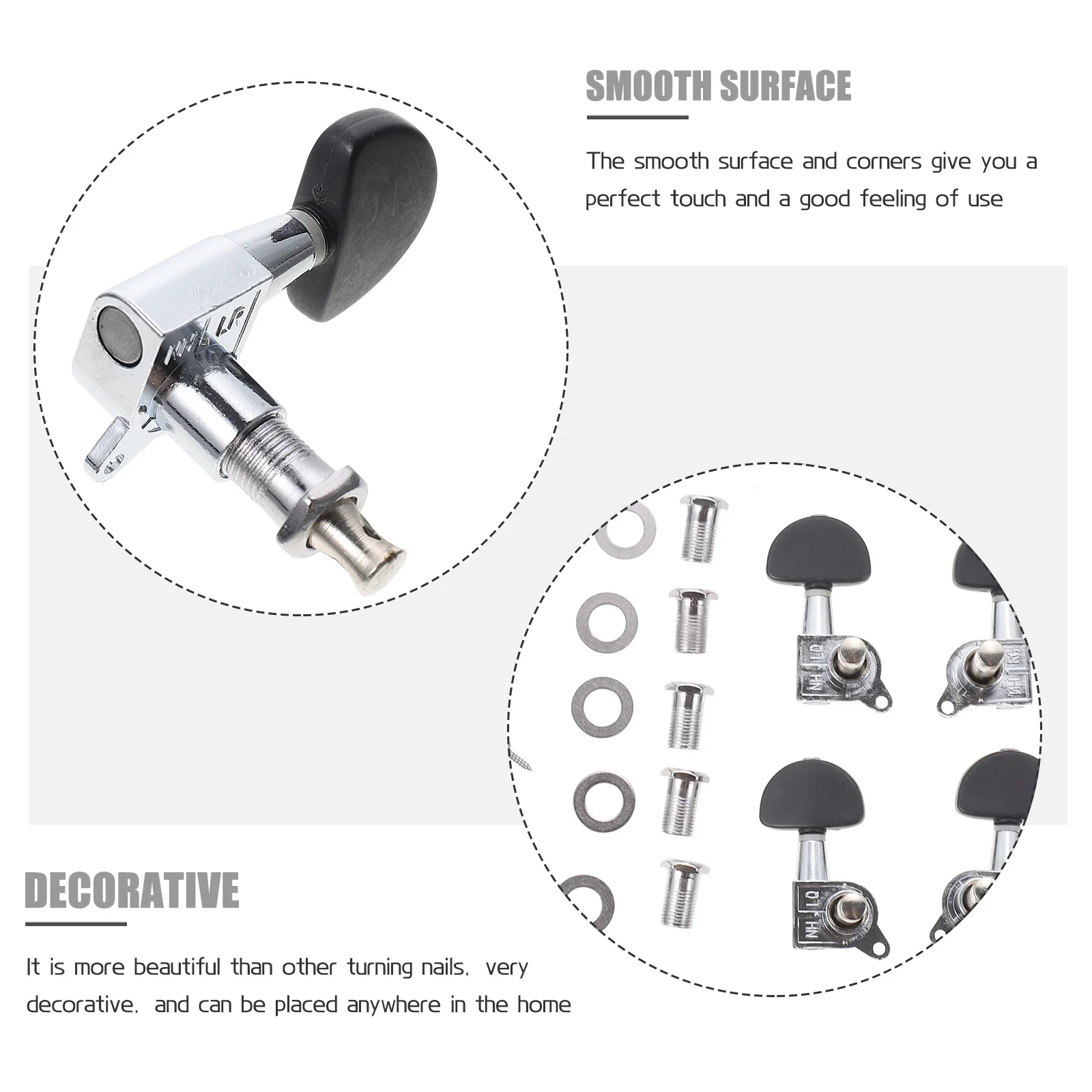 

1 set 1 Set Of Guitar Tuning Pegs Metal Electric Bass Classical Guitar Machine Head Tuner Replacement Durable String Instrument
