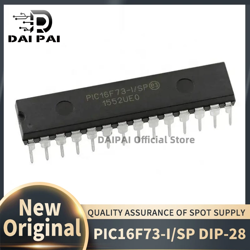 (10piece)100% New original PIC16F73-I/SP PIC16F73 Inline DIP-28 8-bit Microcontroller MCU Chipse