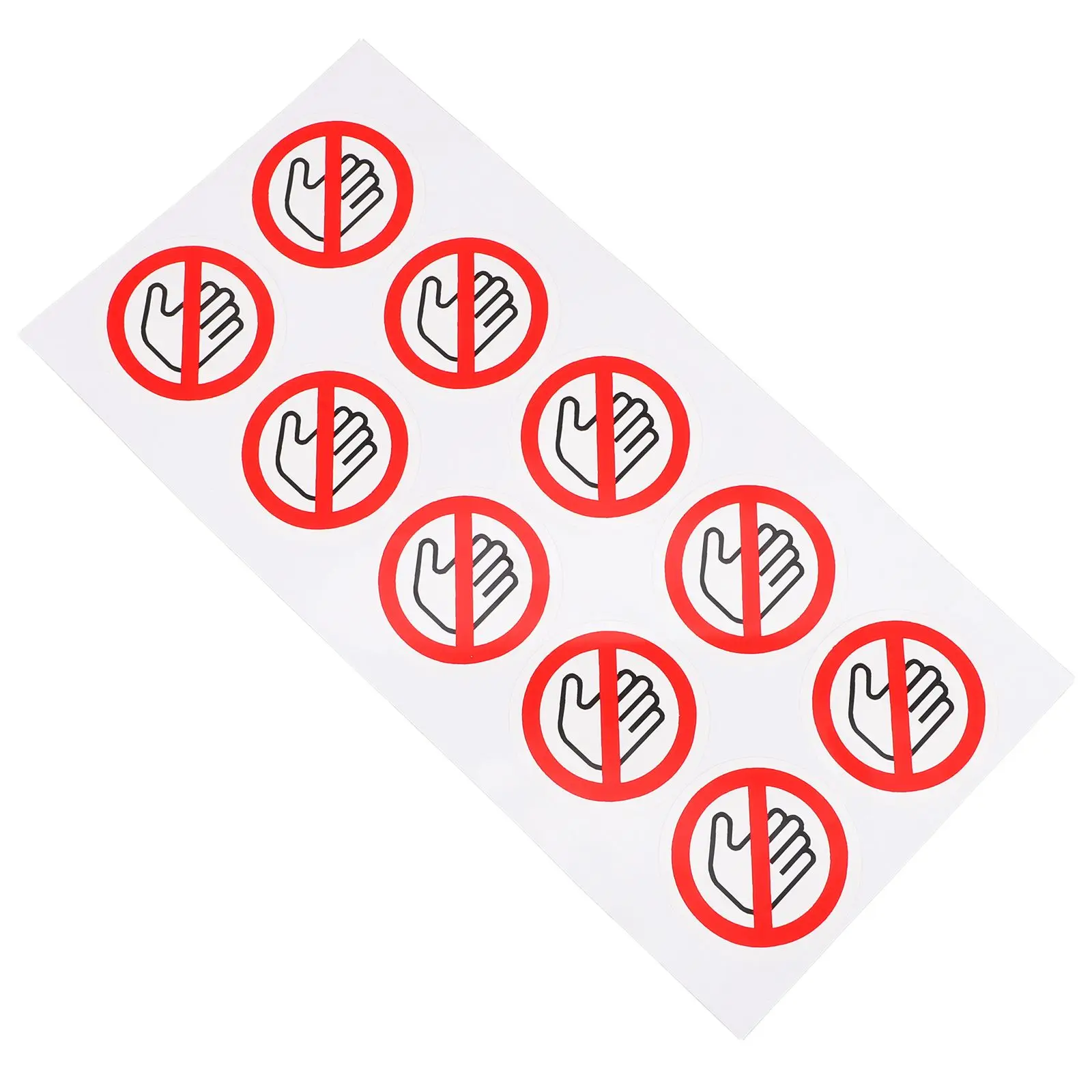 10 Pcs Round No Touch Warning Labels 40mm Safety Stickers High Adhesive Waterproof Mechanical Instruments Signs