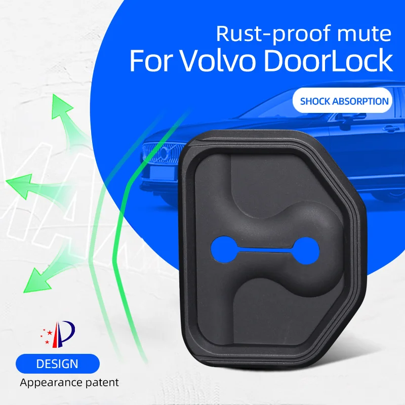 

4pcs Silicone Car Door Lock Buckle Protection Cover Anti-collision,For Volvo S90 V90 V40 XC60 XC40 XC90 V60 S60 EX30 AWD Rdesign