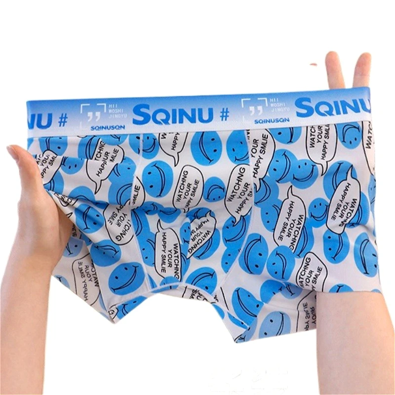 

Summer Boxershorts Sexy Mens Underwear Ice Silk Breathable Boys Swim Briefs Panties Soft Men U Pouch Boxers Shorts Трусы Мужские