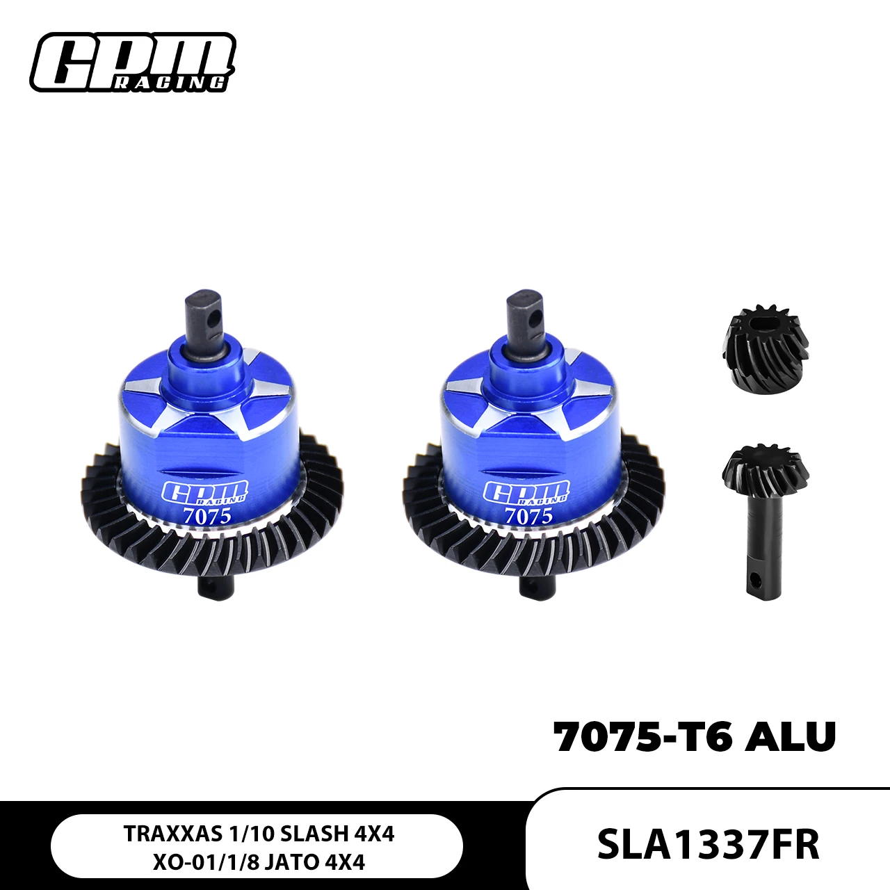 GPM Carbon Steel + 7075 Alloy F&R Complete Diffs TRAXXAS Slash 4X4 XO-01 Jato 4S