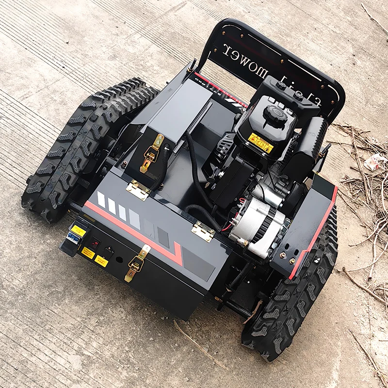 Customized  Reinforced and Widened Rubber Tracks Electric Lifting Control Remote Control Start LAWH MOWER