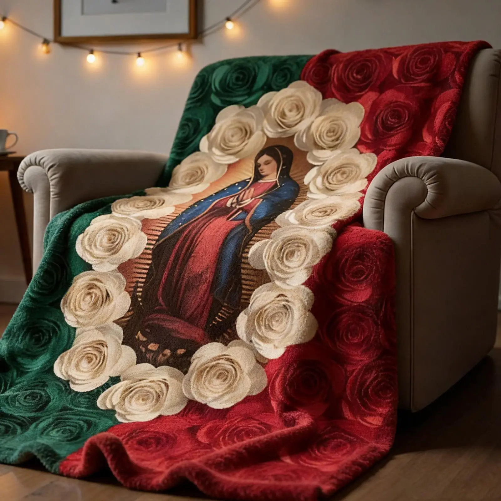 Throw Blanket For Couch Machine Washable Flannel Warm Virgin Mary Bed Throw Blanket For Sofa Recliner Lounge Living Room Bedroom