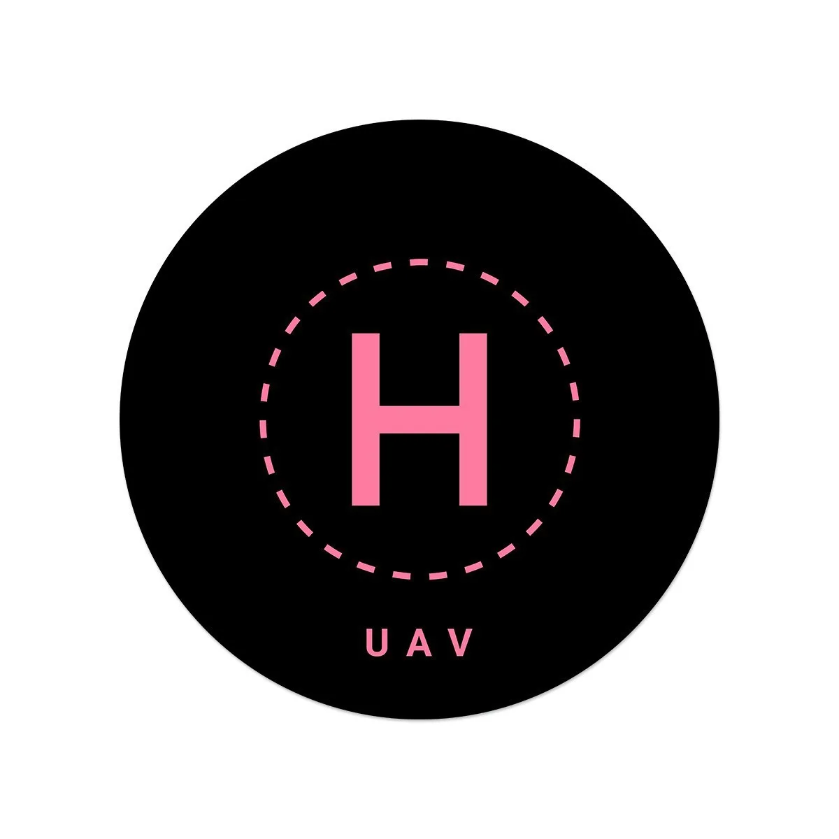 Drone Tech Aerospace Helipad Modern H Logo Arrow Circle Mat Non-slip Waterproof Outdoor Landing Carpet Rug for Home Decoration