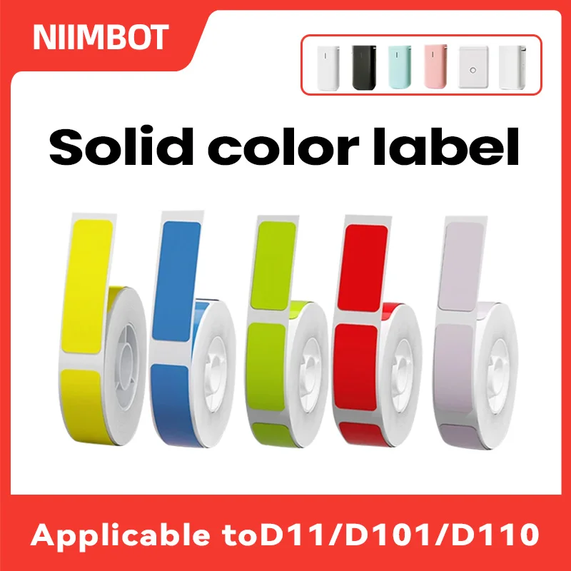 Niimbot color thermal label sticker waterproof and oil resistant mobile mini portable label printer suitable for D101, D11, and