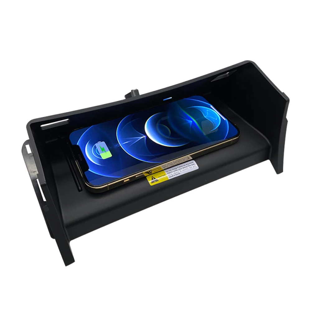 Car Wireless Mobile Phone Charger Center Console Storage QI 18W iPhone for Mercedes Benz GL ML M GLS GLE Class W166 X166 view 3