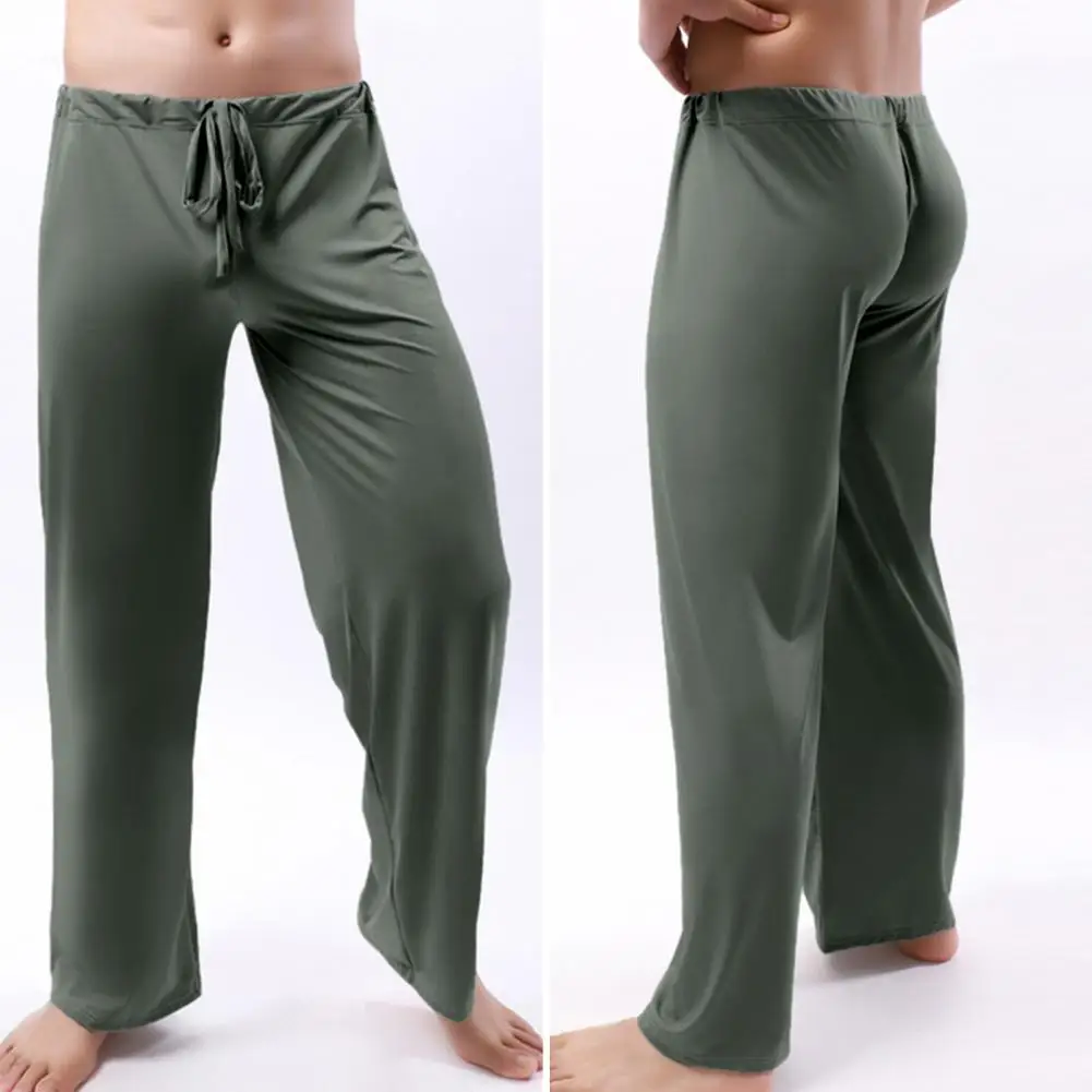 Men Yoga Pants Low Waist Drawstring Straight Loose Thin Sports Comfortable Elastic Waist Plus Size Men Sports Trousers Men Cloth