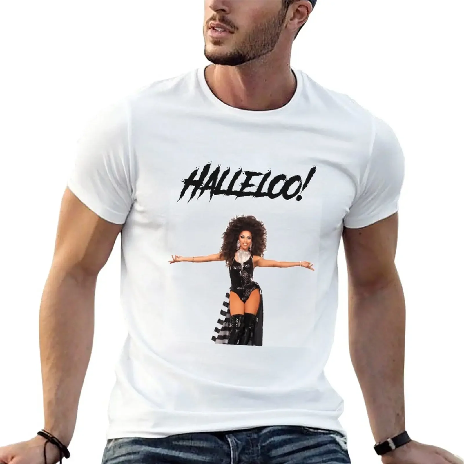 

Halleloo! T-Shirt Short sleeve tee customizeds Men's cotton t-shirt