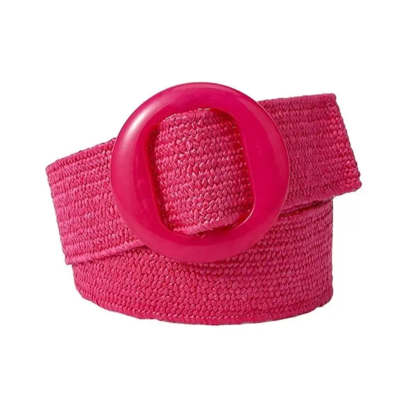 

39BB богемный соломенный плетеный пояс для женщин с пряжками, женский платье, модный женский ремень, аксессуары