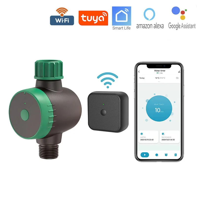 TINO Smart Single-Outlet Hose Watering Timer, with Wi-Fi Hub, Home Garden Bluetooth Irrigation Drip Sprinkler Controller