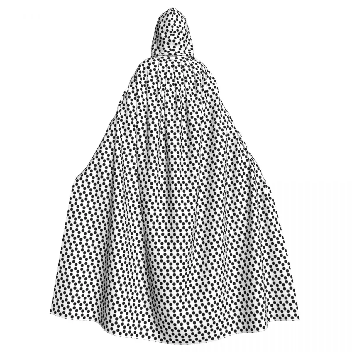 

Long Cape Cloak Abstract Dot Line Hooded Cloak Coat Hoodies Elf Purim