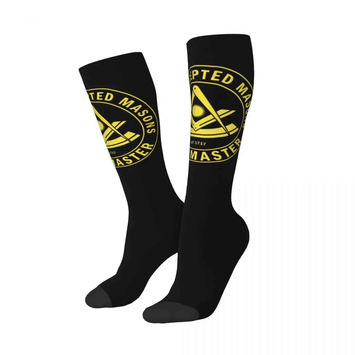 Masonic Freemason Women Athletic Stockings Fun 3D Print Mason Freemasonry Outdoor Sport Thigh High Socks