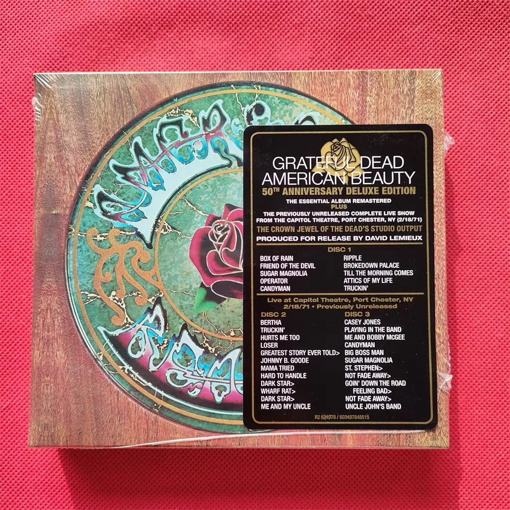 

Rock band Grateful Dead Jerry Garcia Music CD American Beauty Album 3pcs Music Record Cosplay Walkman Car Soundtracks Box Gifts