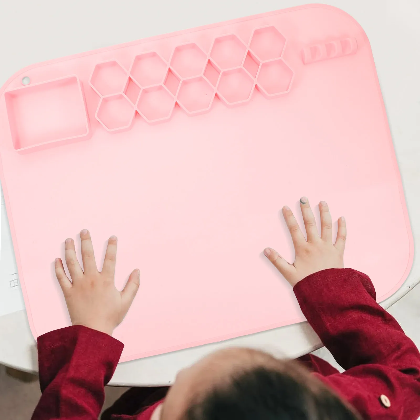 Silicone Painting Mat Nonstick Craft Mat Lightweight Portable Foldable for DIY Arts Clay Resin Casting Watercolor Gouache