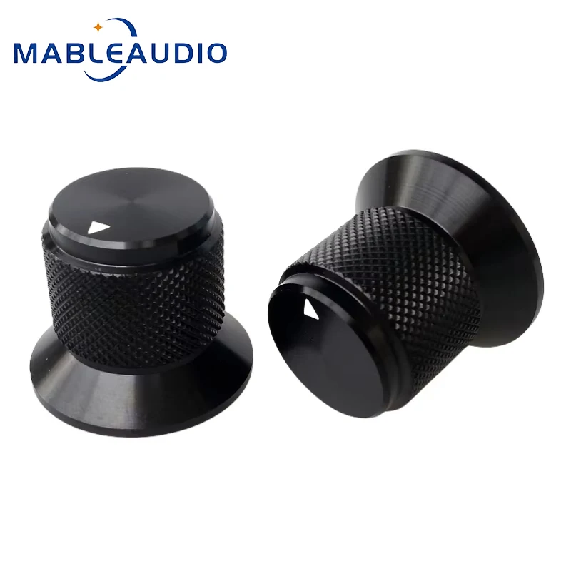 1PCS 30X22X25mm All Aluminum Alloy Solid Knob Potentiometer Volume Sound Amplifier Knurled Knob