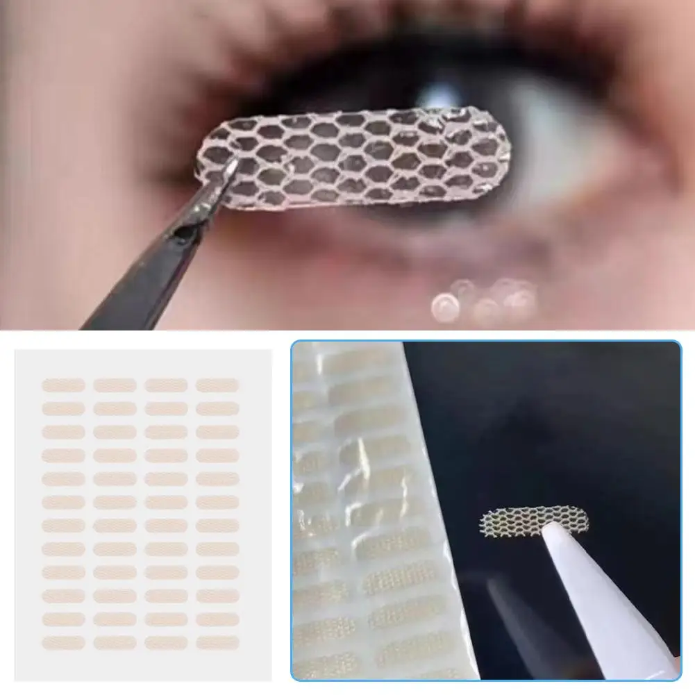 Double Eyelid Tape Invisible Natural Eye-Lift Mesh-Lace Transparent Eyelid Tapes Self-adhesive Double-fold Stickers Women Daily