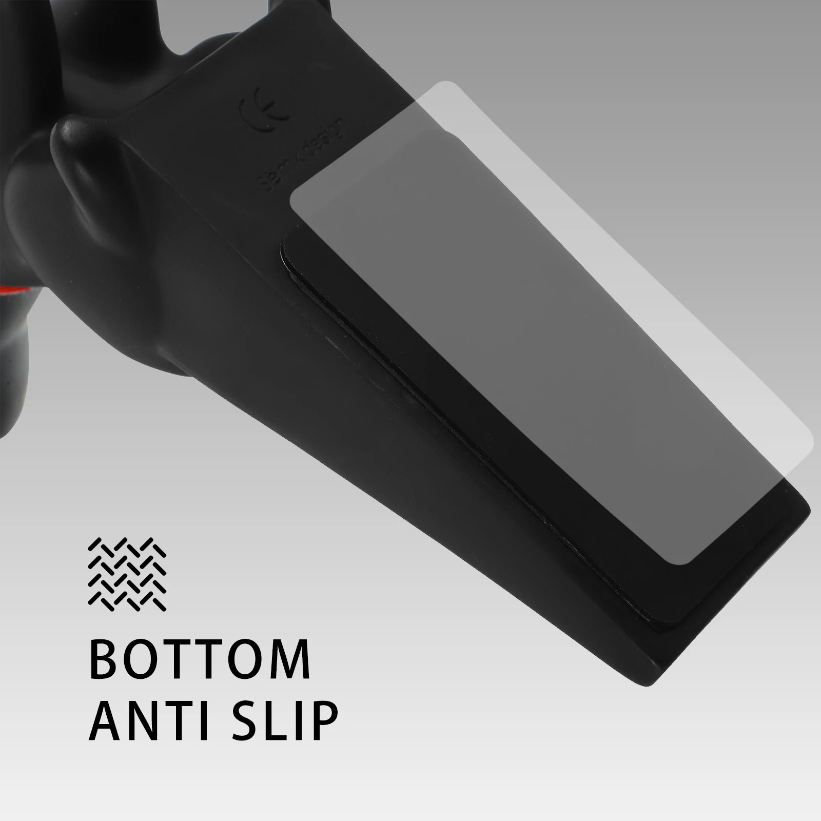 

Cartoon Cat Shape Door Stopper Black PVC Practical Home Use Decorative Door Wedge Safety Stopper for Carpet Wood Tile Floor