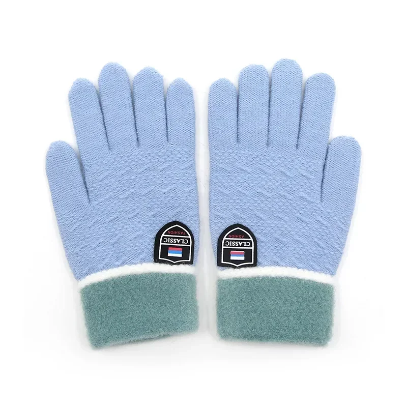 Gants d'hiver chauds monocouche pour enfants, mitaines douces, toucher lisse, gants confortables pour enfants, adolescent, étudiant, 8 à 15 ans