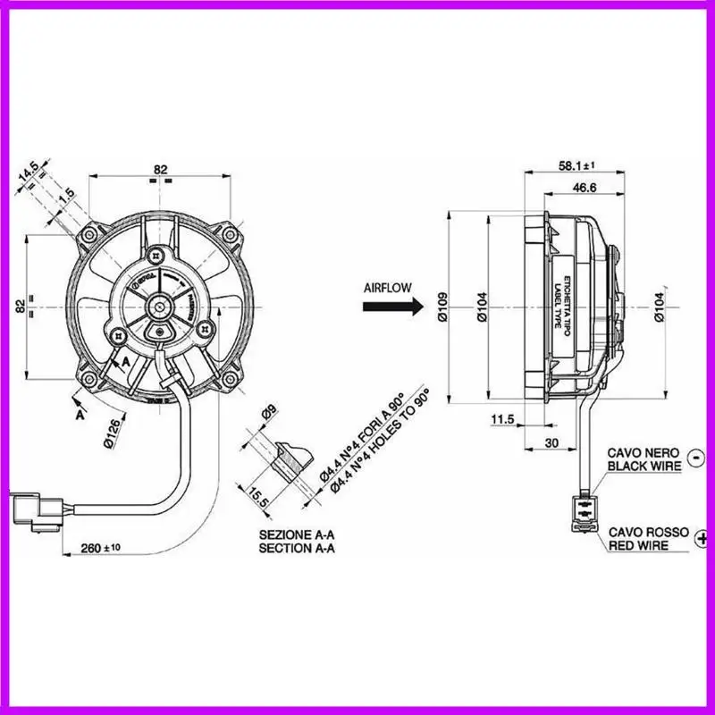 R9CC Puller Low Profile Fan 147CFM for VA32-A101-62A 30103018 Auto Repair Accessory Cooling Fan Motor Ventilator