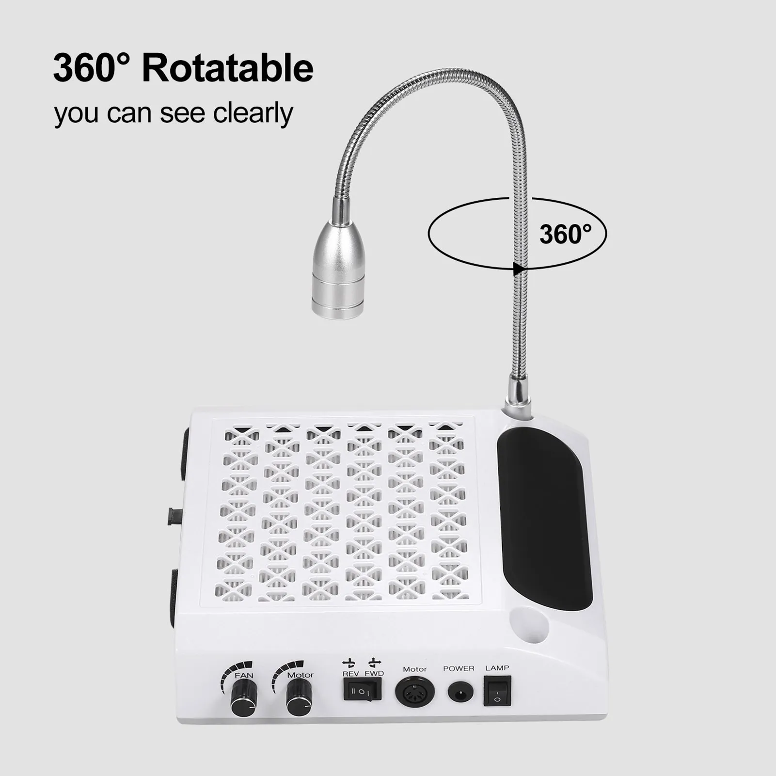 네일 램프 + 네일 집진기 네일 드릴 머신 먼지 흡입 클리너 네일 아트 살롱 도구