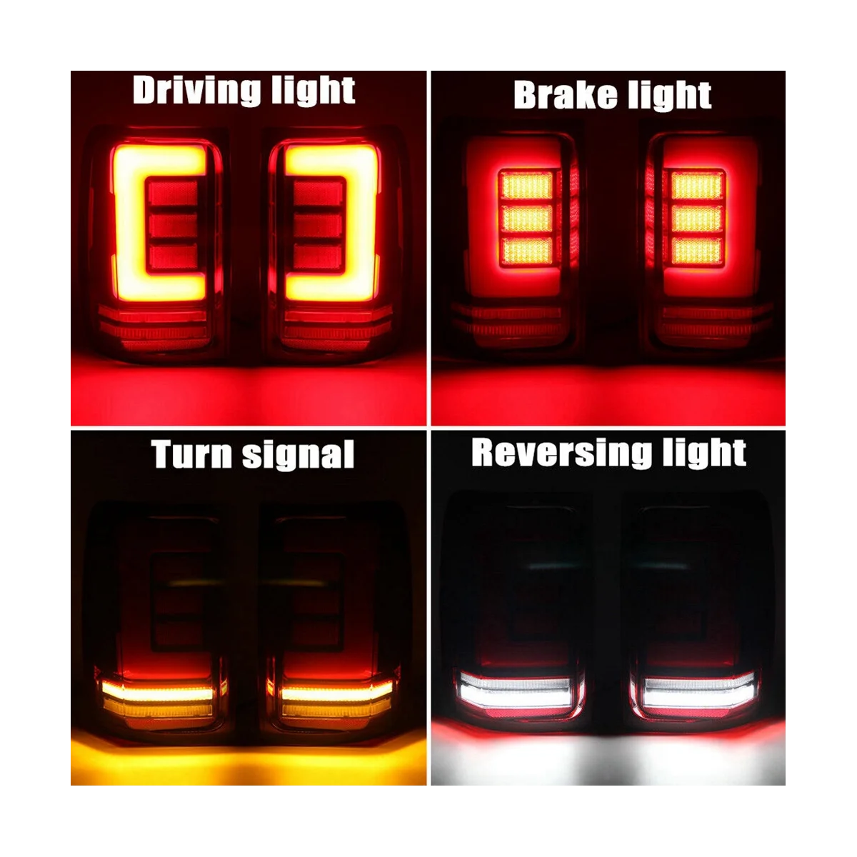 

Car LED Rear Tail Light for V6 2008-2020 Rear Turn Signal Light Brake Parking Lamp Driving Lamp Black