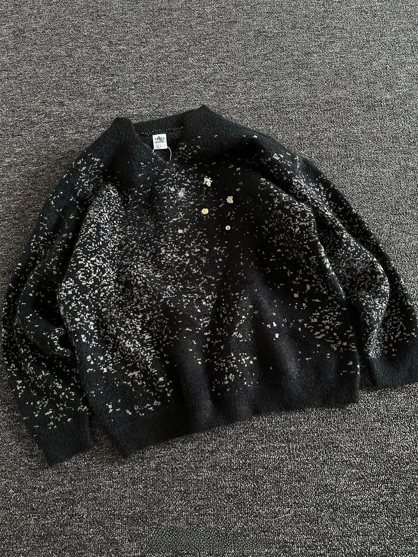 

Вязаный свитер с V-образным вырезом и узором «Снежинка в горошек» от Rise Brand, парные топы для мужчин и женщин, теплый, с длинным рукавом, из волокна Coolmax, для повседневной носки