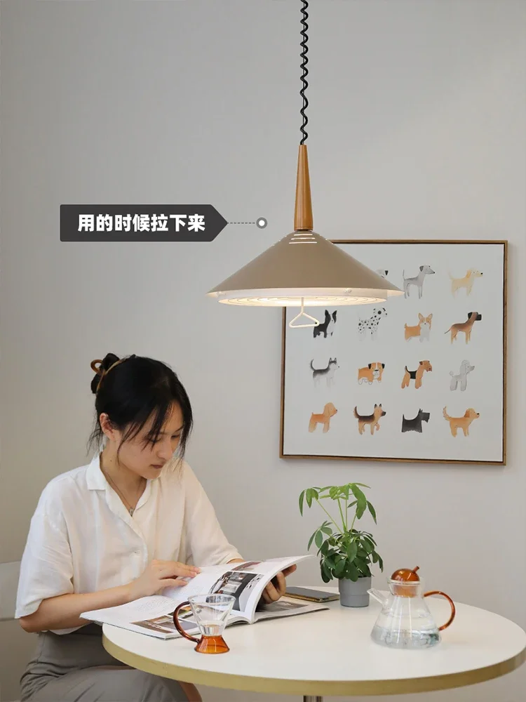 

Full spectrum eye protection liftable dining room chandelier 2024 new designer retractable table lamp retro used lamps